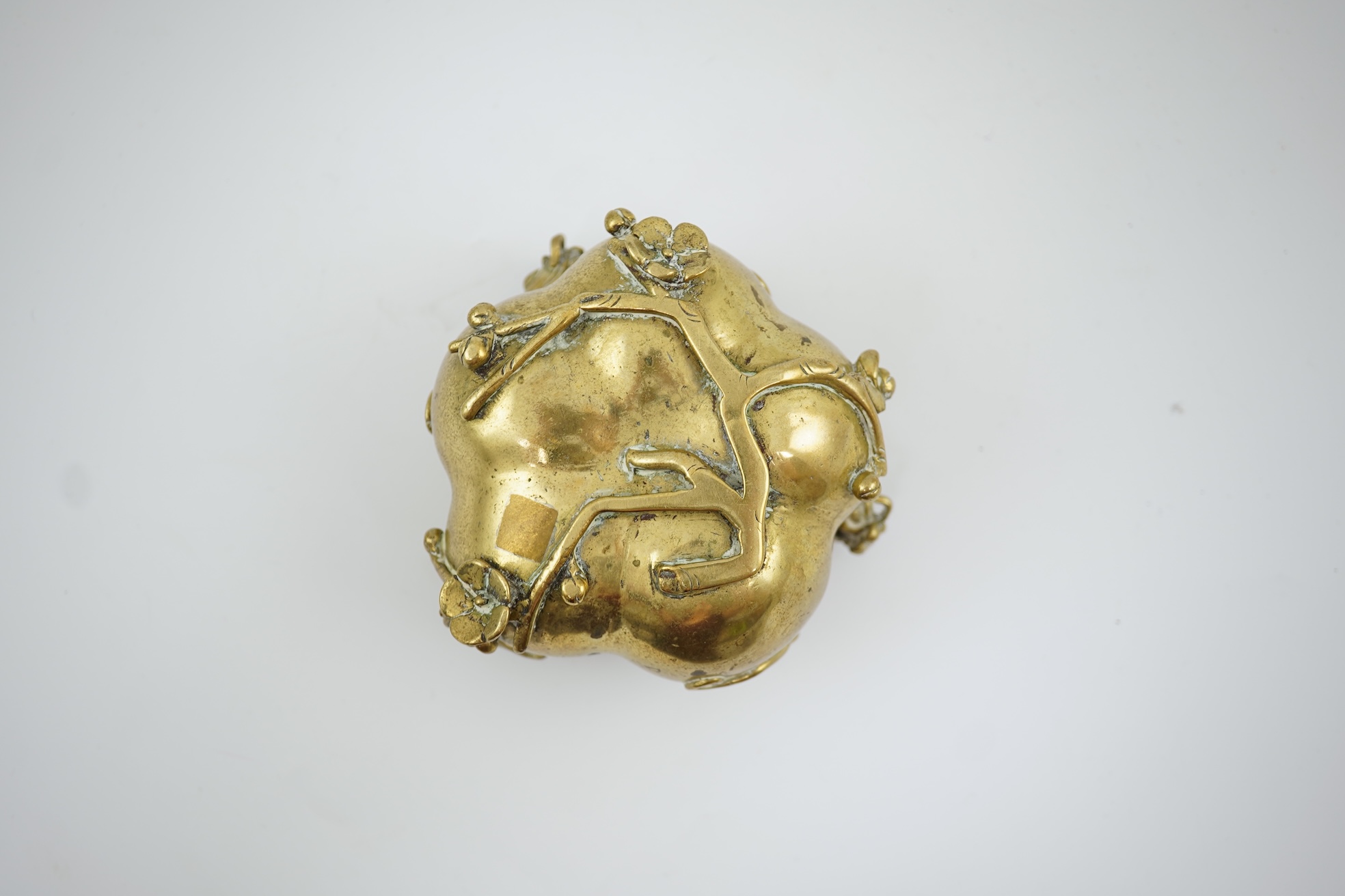 A large Chinese bronze rectangular censer and cover, Xuande seal mark, and a ‘plum blossom and chilong’ bronze censer, both 19th century